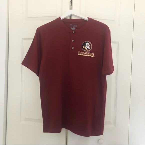 NWOT Champion Unisex M Florida State University Short Sleeve Henley T-Shirt - Picture 2 of 5